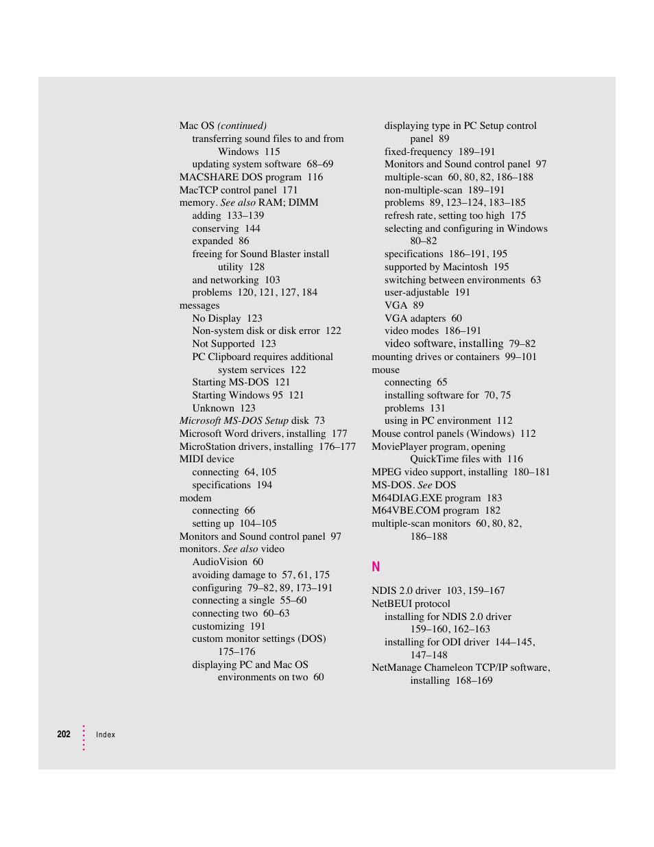 Apple PC Compatibility Card 7-inch card User Manual | Page 207 / 213