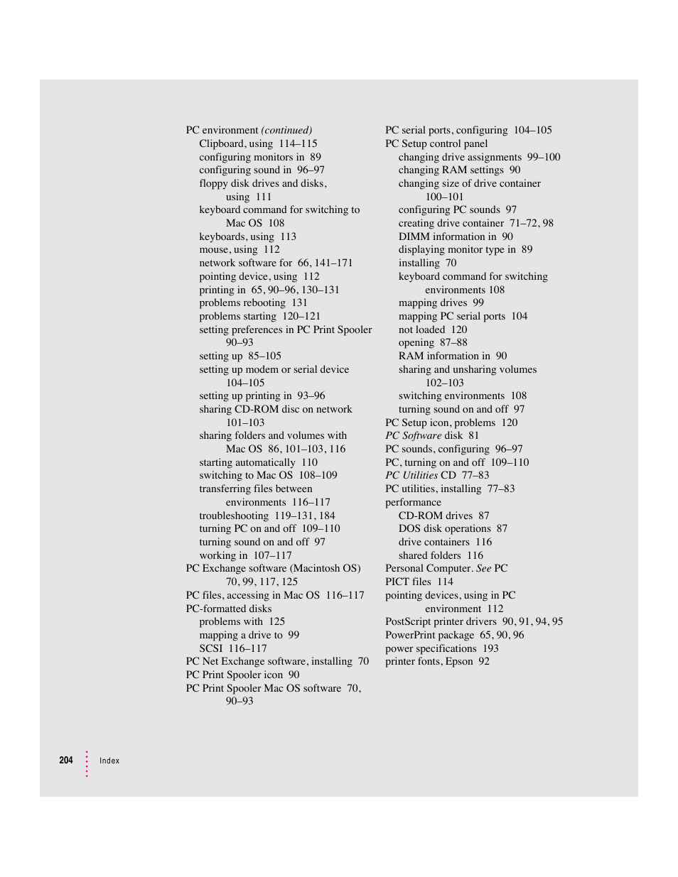 Apple PC Compatibility Card 7-inch card User Manual | Page 209 / 213