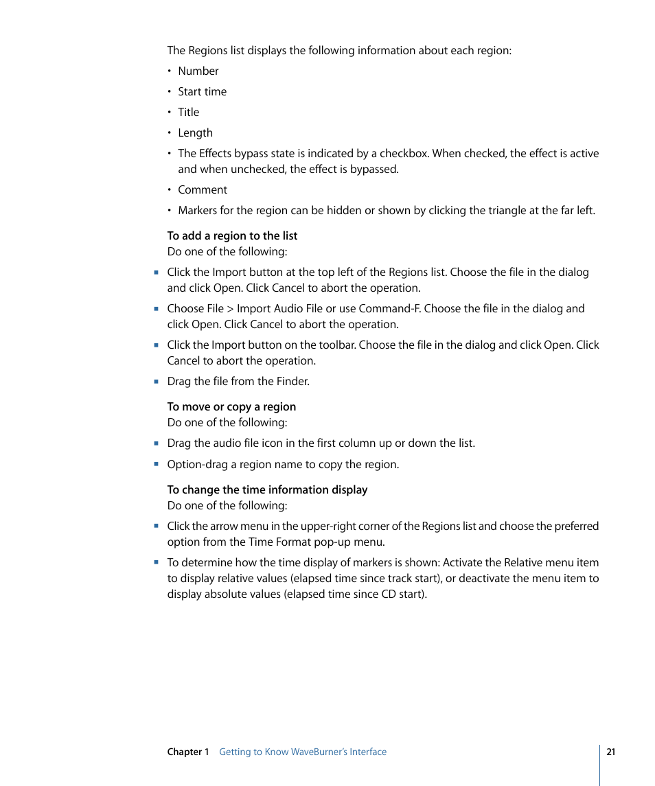 Apple WaveBurner 1.6 User Manual | Page 21 / 82