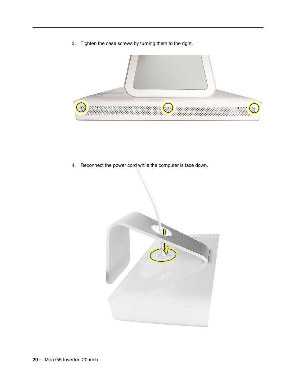 Apple iMac G5, 20-inch User Manual | Page 20 / 22