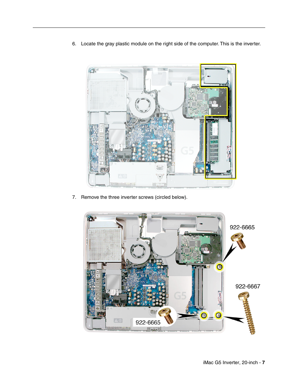 Apple iMac G5, 20-inch User Manual | Page 7 / 22