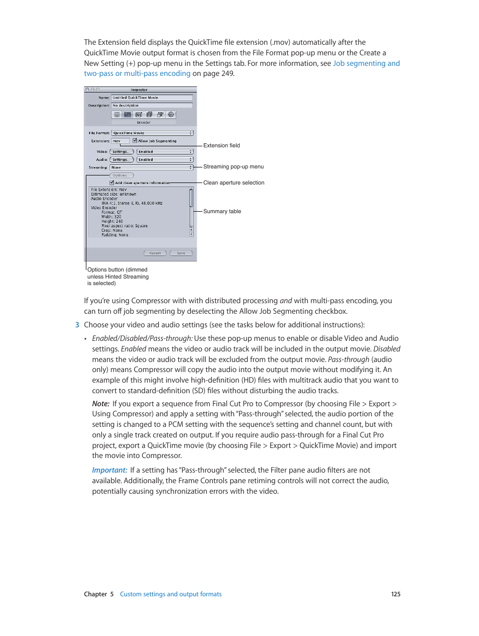 Apple Compressor (4.0) User Manual | Page 125 / 266