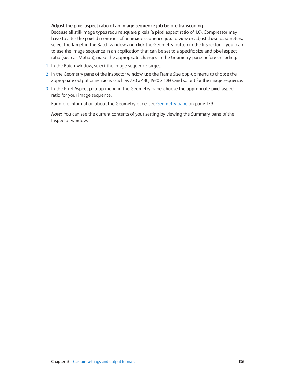 Apple Compressor (4.0) User Manual | Page 136 / 266