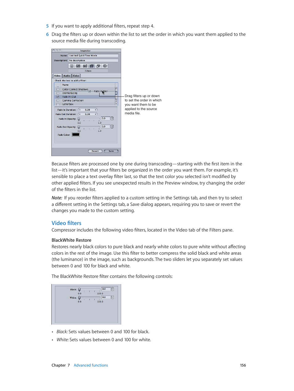Video filters | Apple Compressor (4.0) User Manual | Page 156 / 266