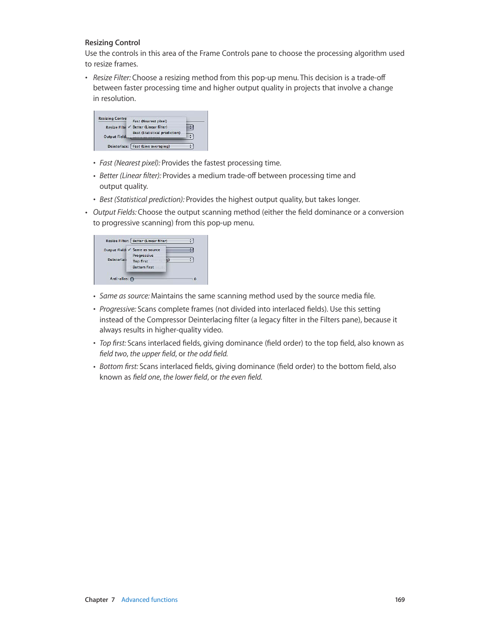 Apple Compressor (4.0) User Manual | Page 169 / 266