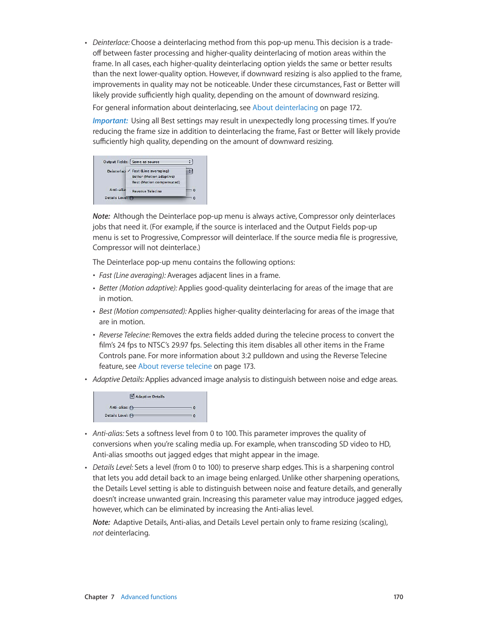 Apple Compressor (4.0) User Manual | Page 170 / 266