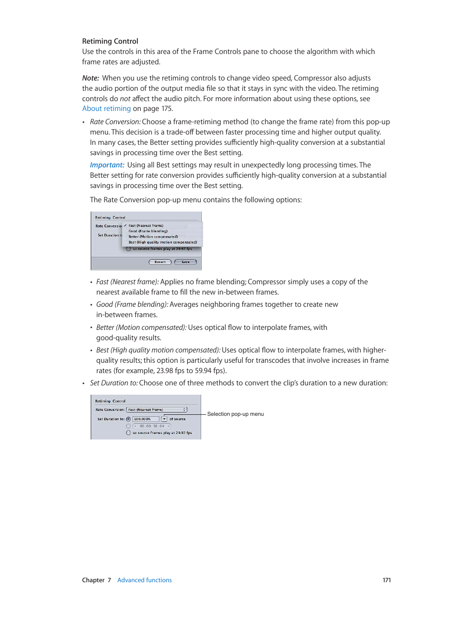 Apple Compressor (4.0) User Manual | Page 171 / 266