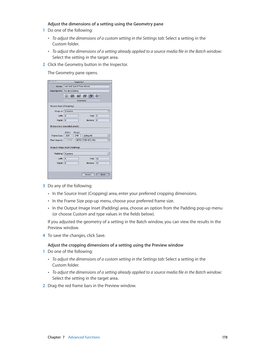 Apple Compressor (4.0) User Manual | Page 178 / 266