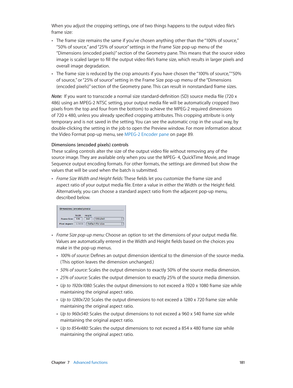 Apple Compressor (4.0) User Manual | Page 181 / 266