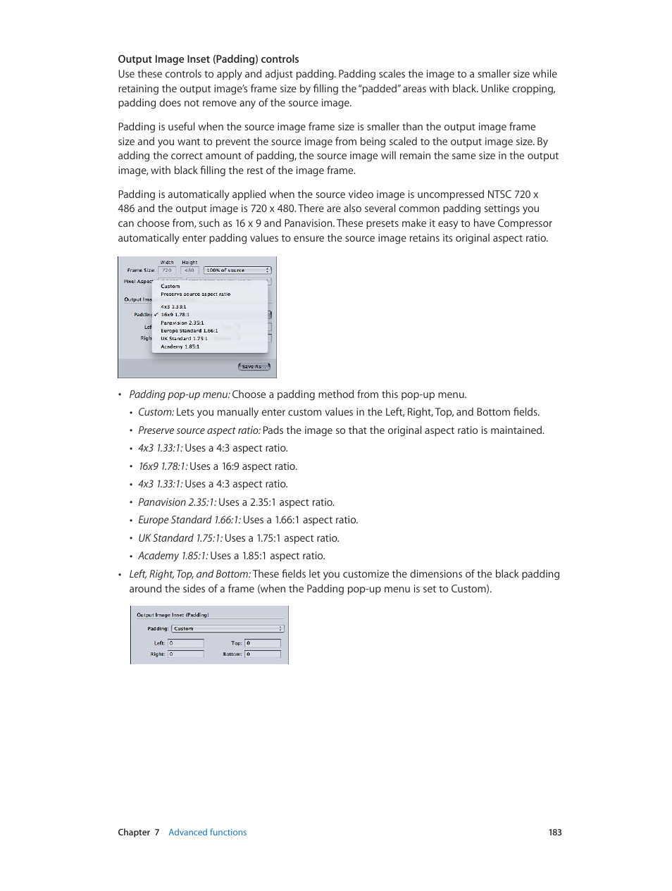 Apple Compressor (4.0) User Manual | Page 183 / 266