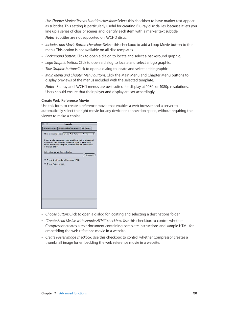 Apple Compressor (4.0) User Manual | Page 191 / 266