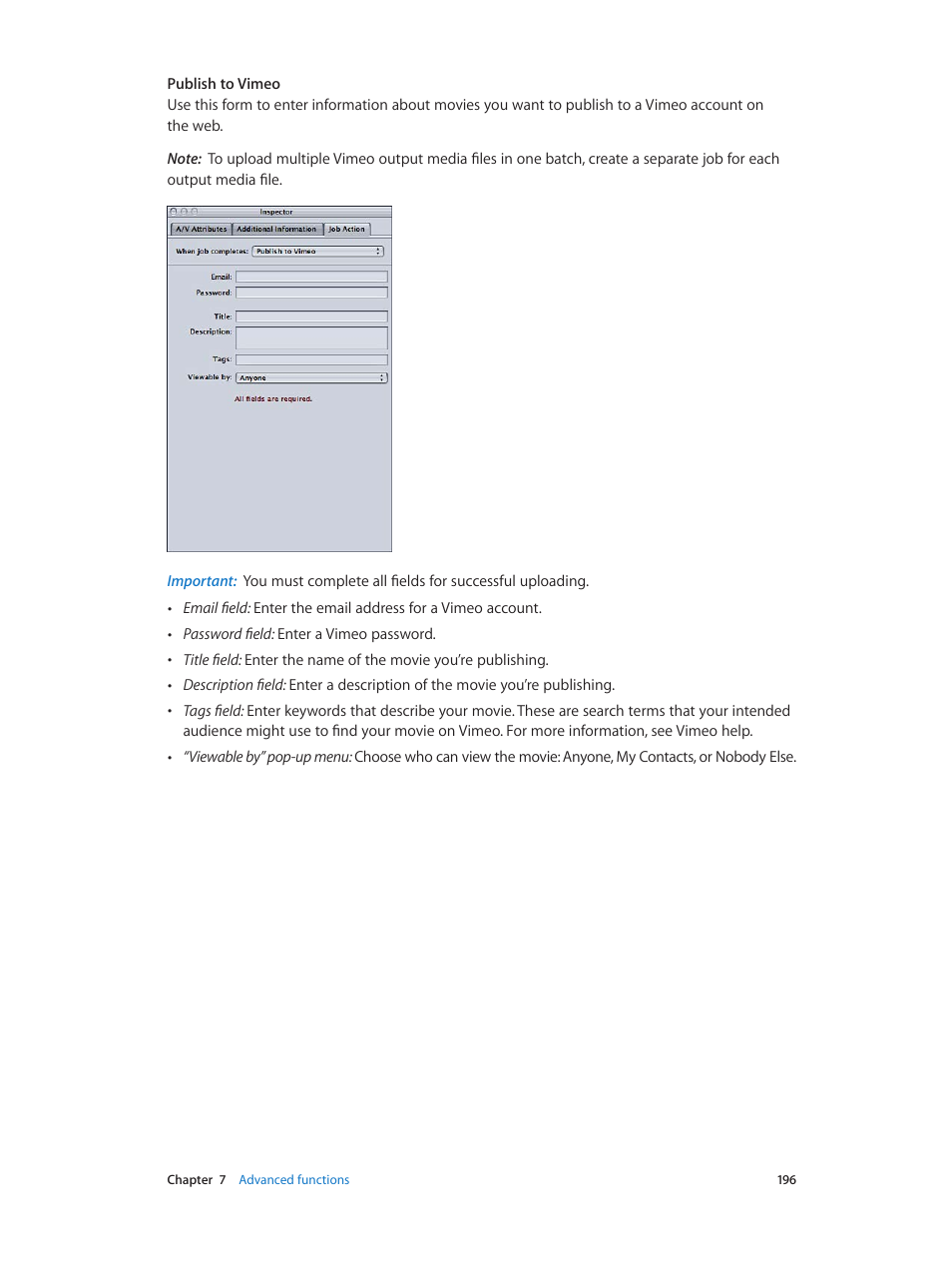 Apple Compressor (4.0) User Manual | Page 196 / 266