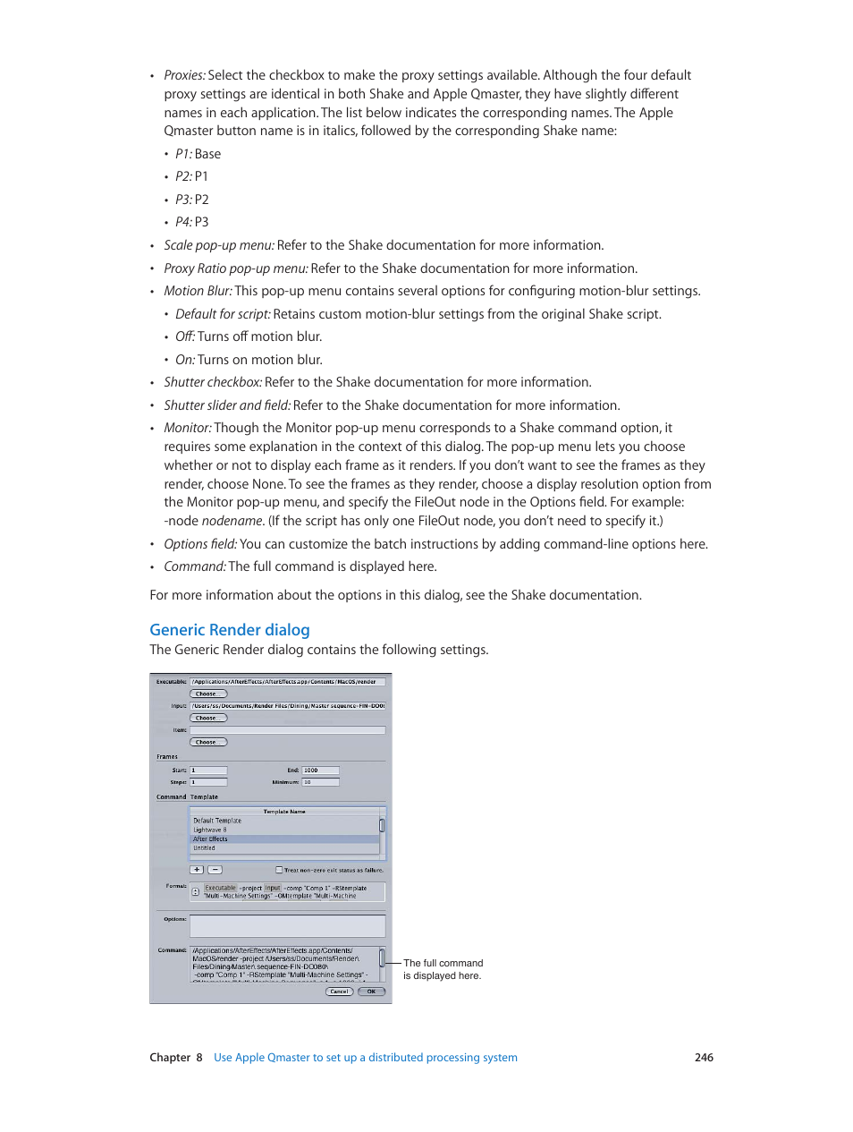 Generic render dialog | Apple Compressor (4.0) User Manual | Page 246 / 266