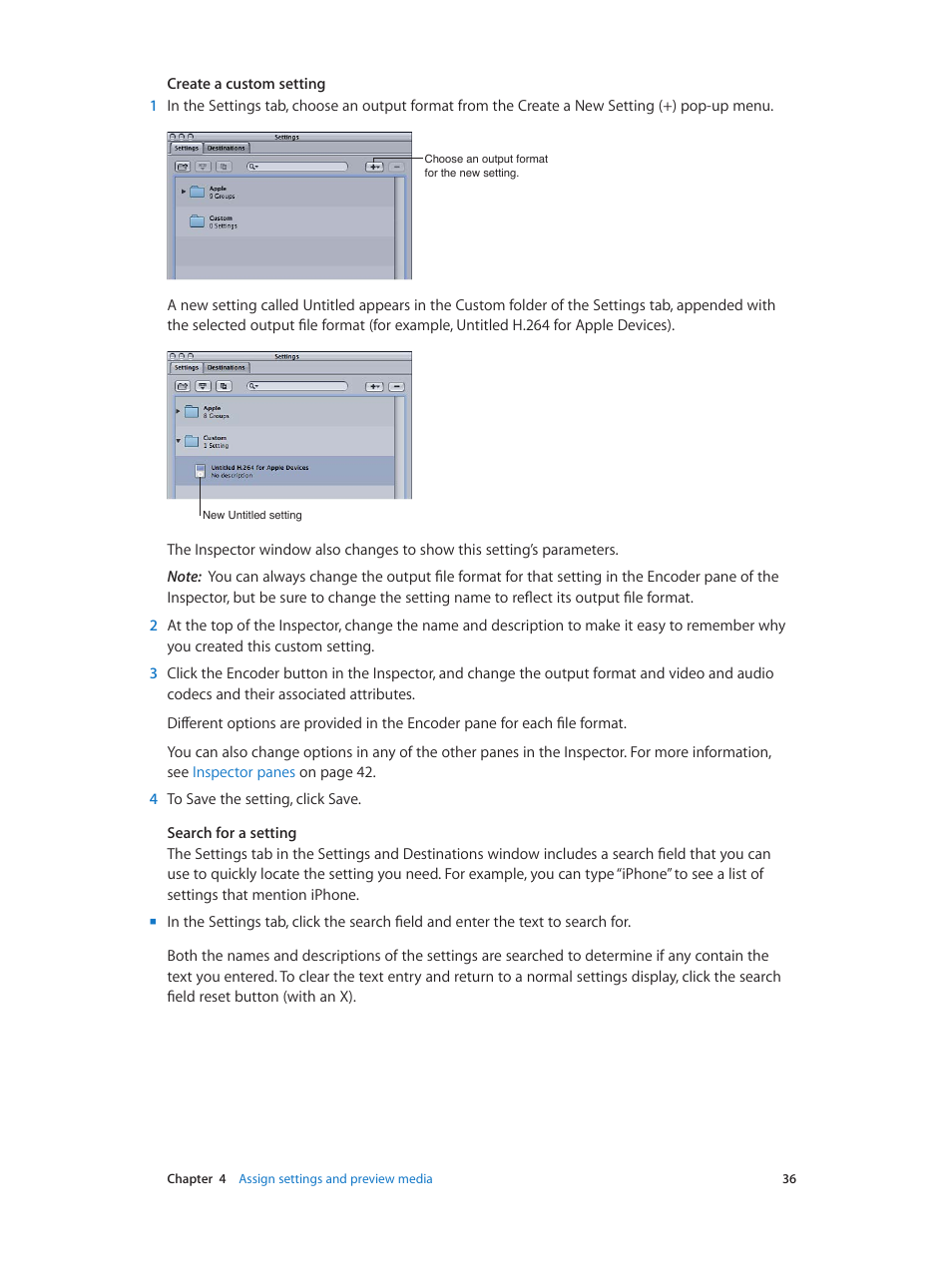 Apple Compressor (4.0) User Manual | Page 36 / 266