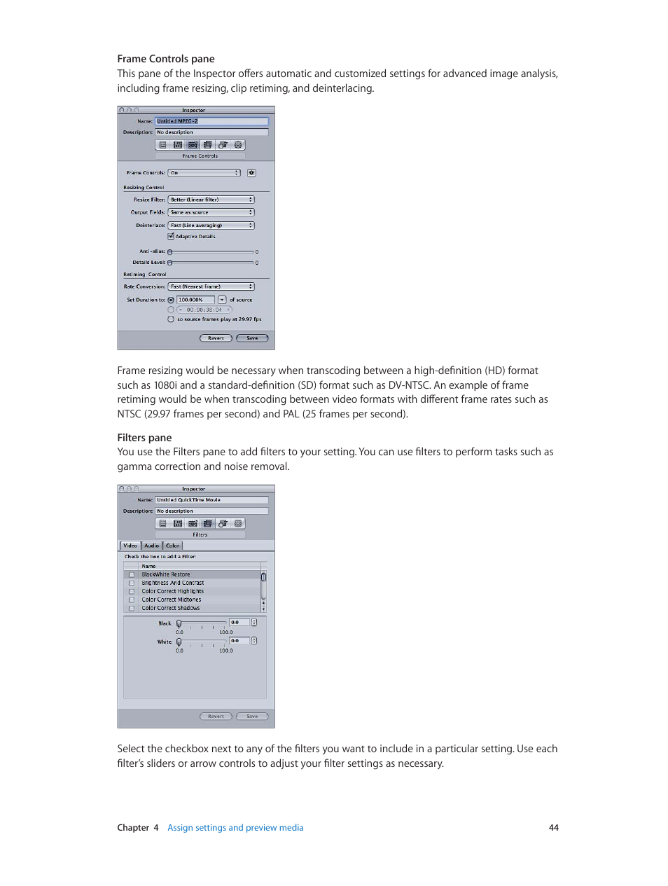 Apple Compressor (4.0) User Manual | Page 44 / 266