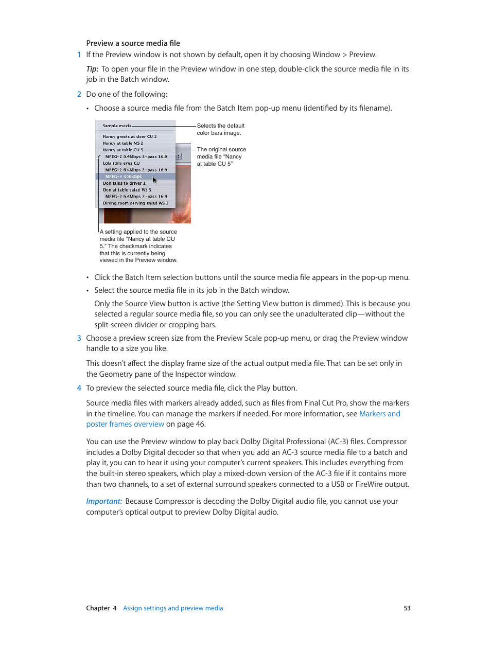 Apple Compressor (4.0) User Manual | Page 53 / 266