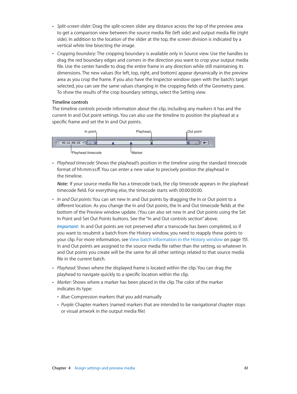 Apple Compressor (4.0) User Manual | Page 61 / 266
