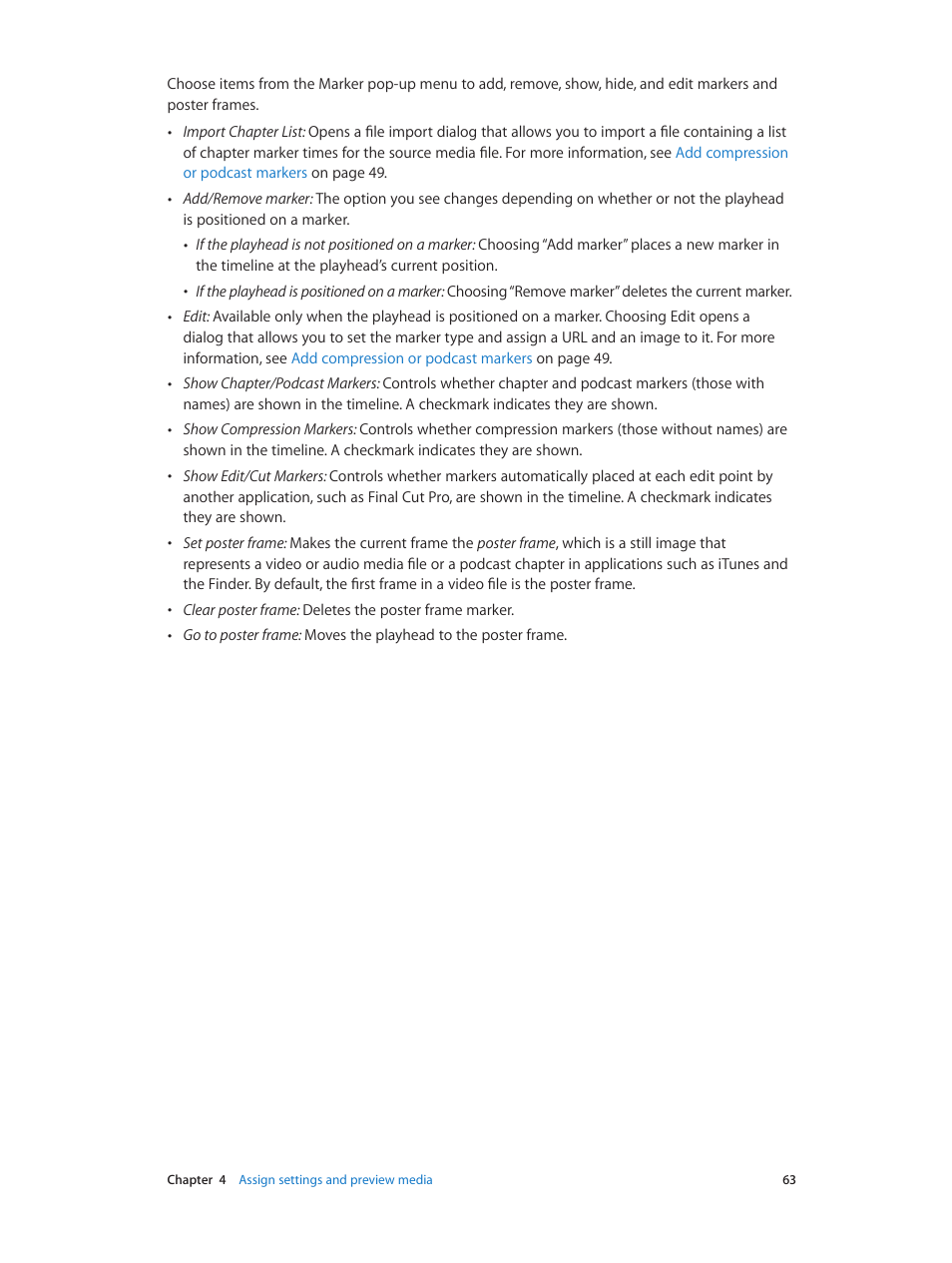 Apple Compressor (4.0) User Manual | Page 63 / 266