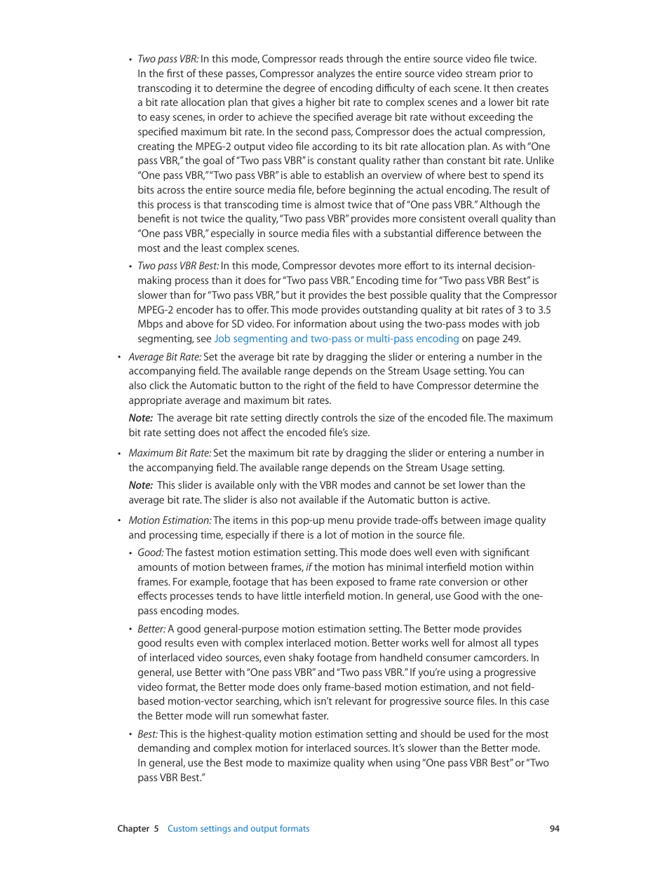 Apple Compressor (4.0) User Manual | Page 94 / 266
