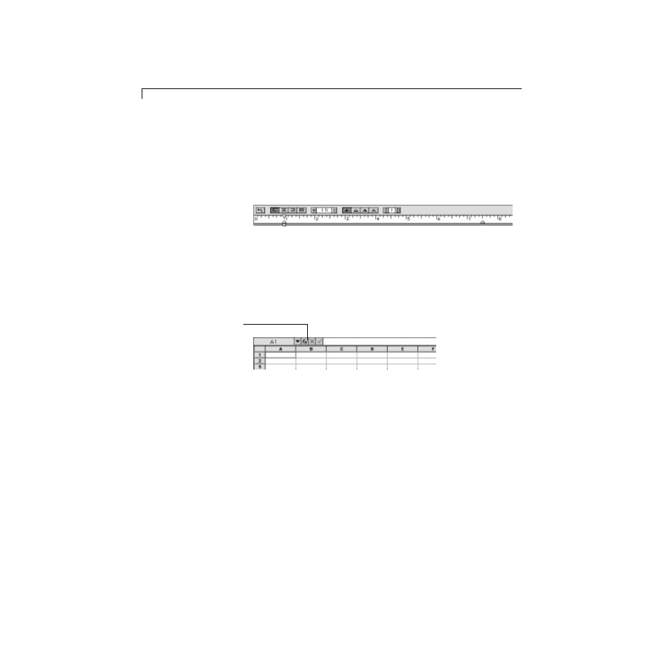 Text ruler, Function button, More help features | Apple AppleWorks 5 : Mac OS User Manual | Page 16 / 18