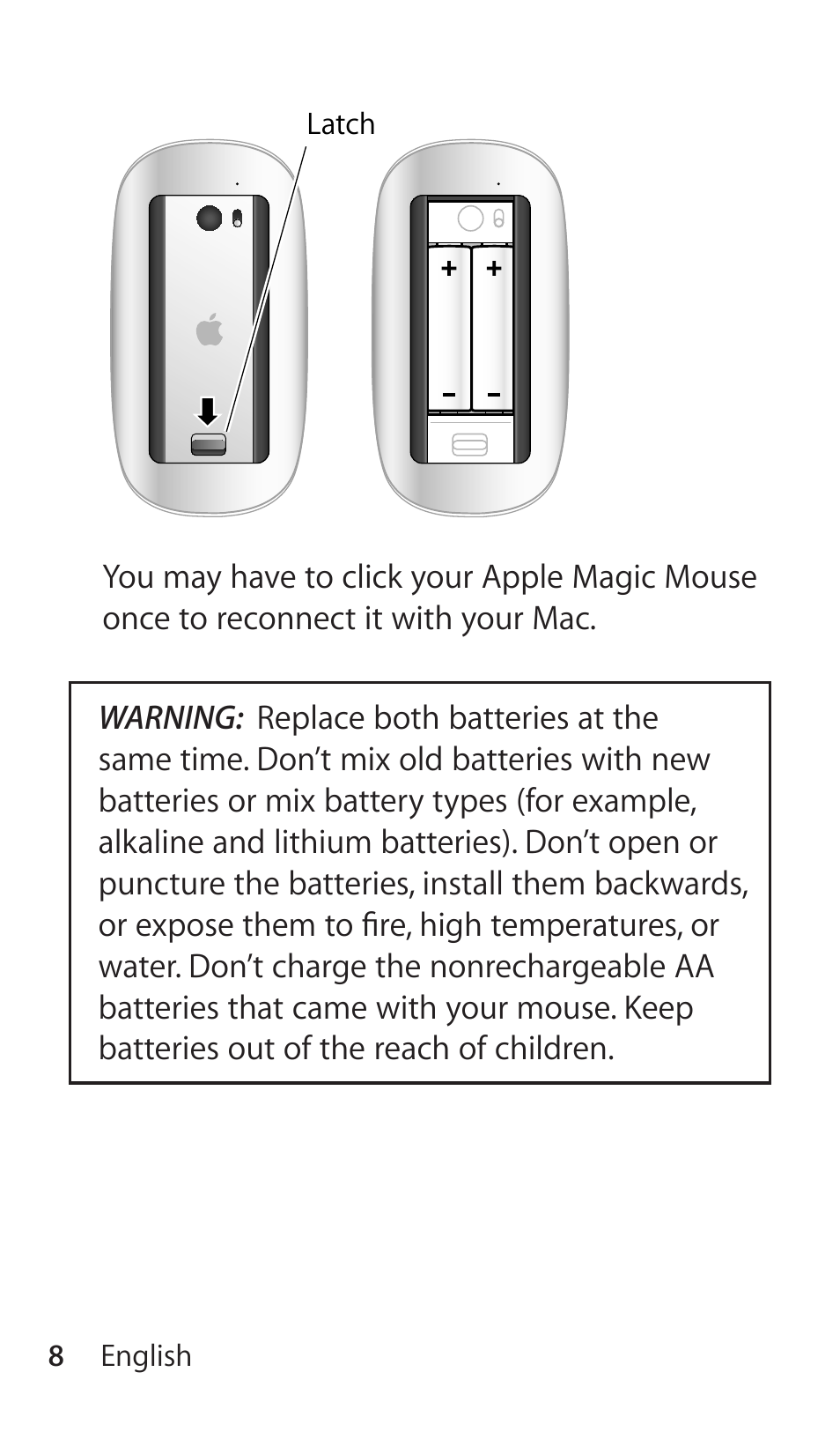 Apple Magic Mouse User Manual | Page 8 / 48