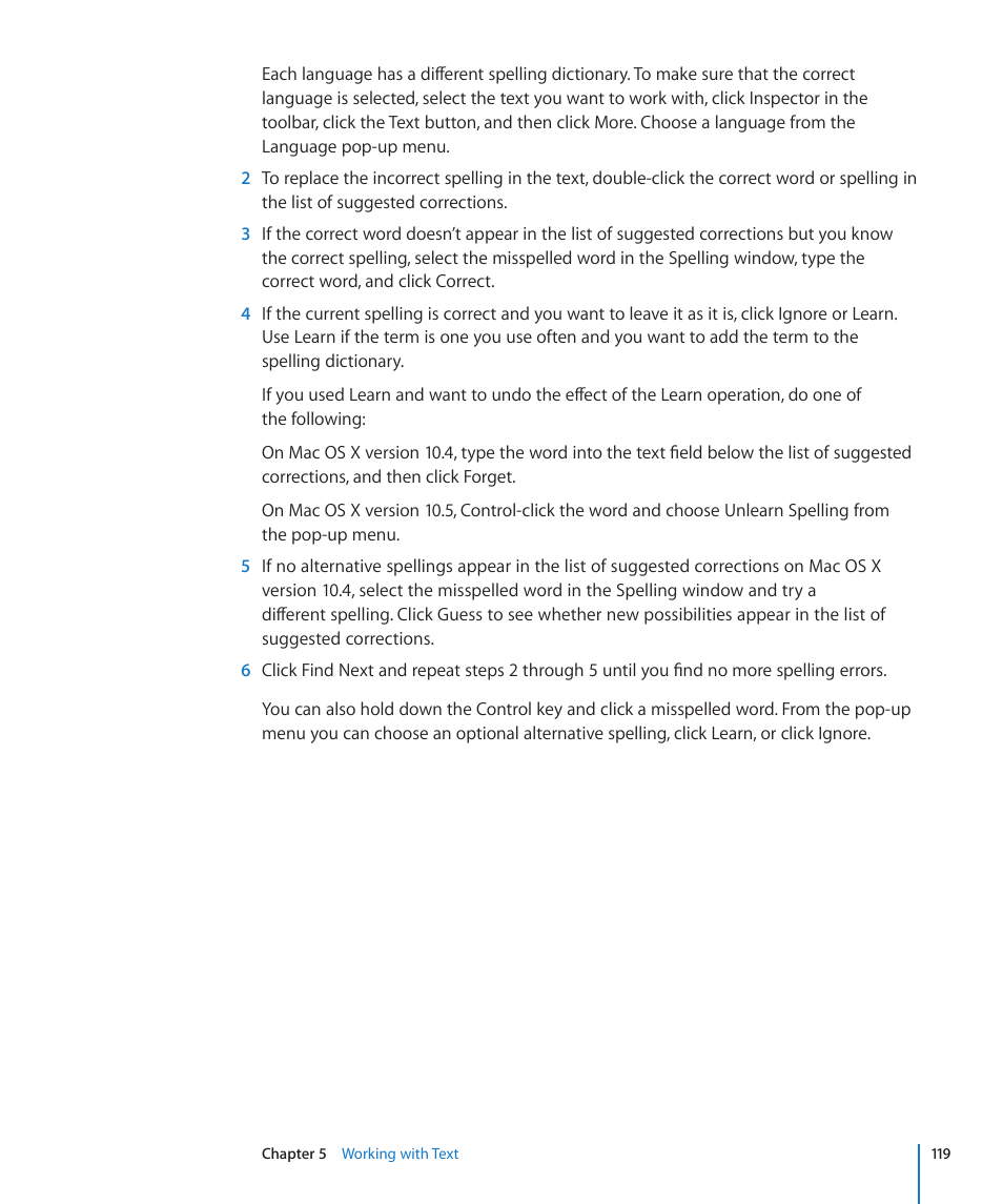 Apple Pages '09 User Manual | Page 119 / 279