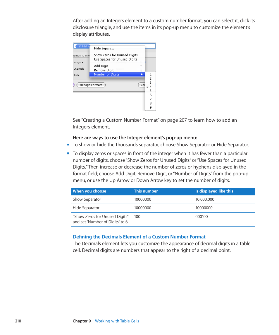 210 f | Apple Pages '09 User Manual | Page 210 / 279