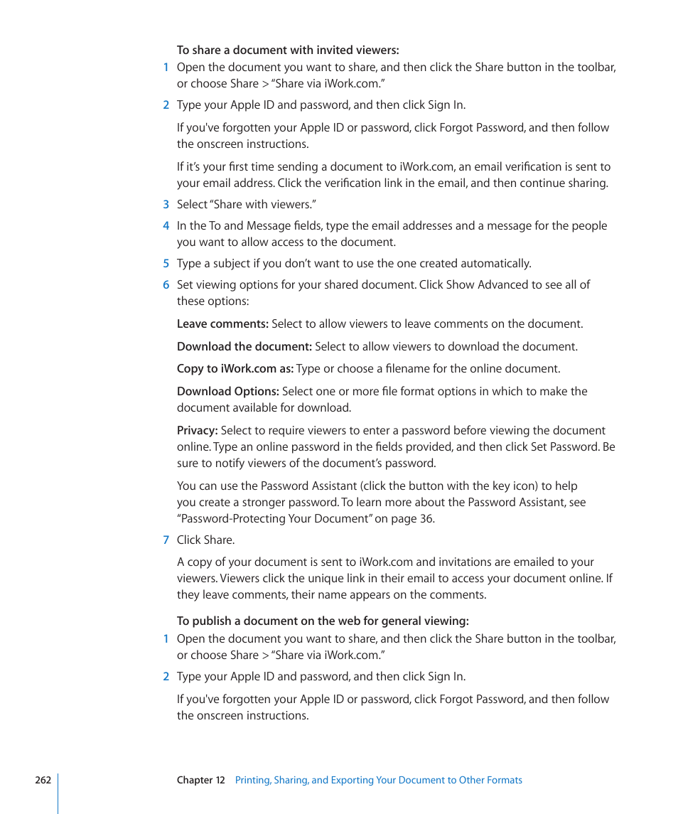 Apple Pages '09 User Manual | Page 262 / 279