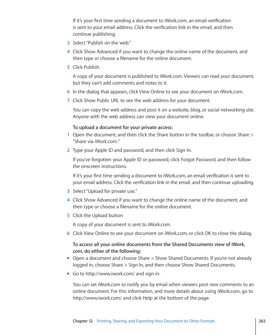 Apple Pages '09 User Manual | Page 263 / 279