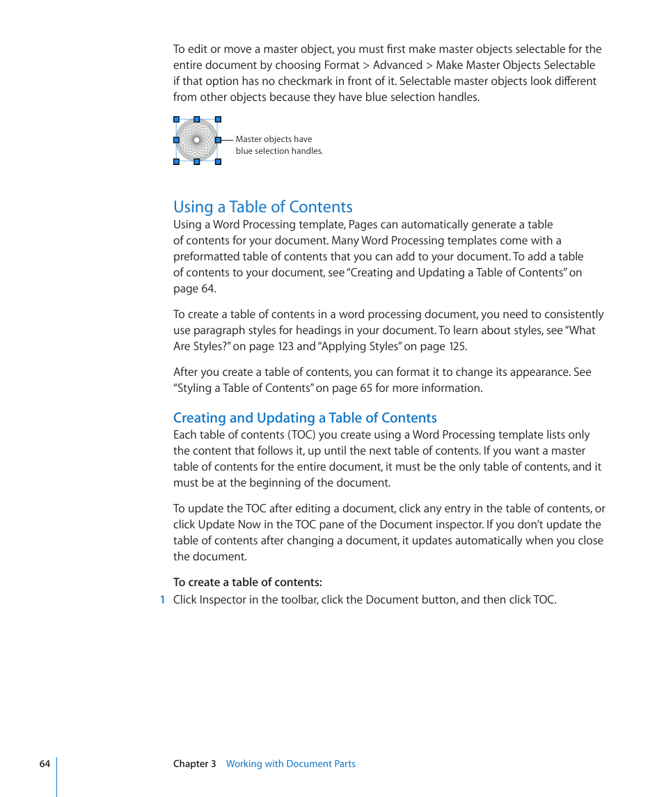 Apple Pages '09 User Manual | Page 64 / 279