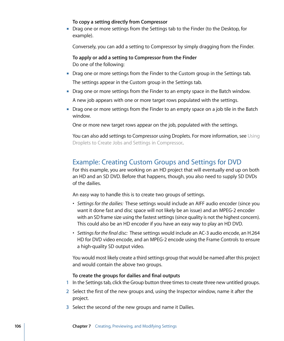 Apple Compressor 3 User Manual | Page 106 / 368