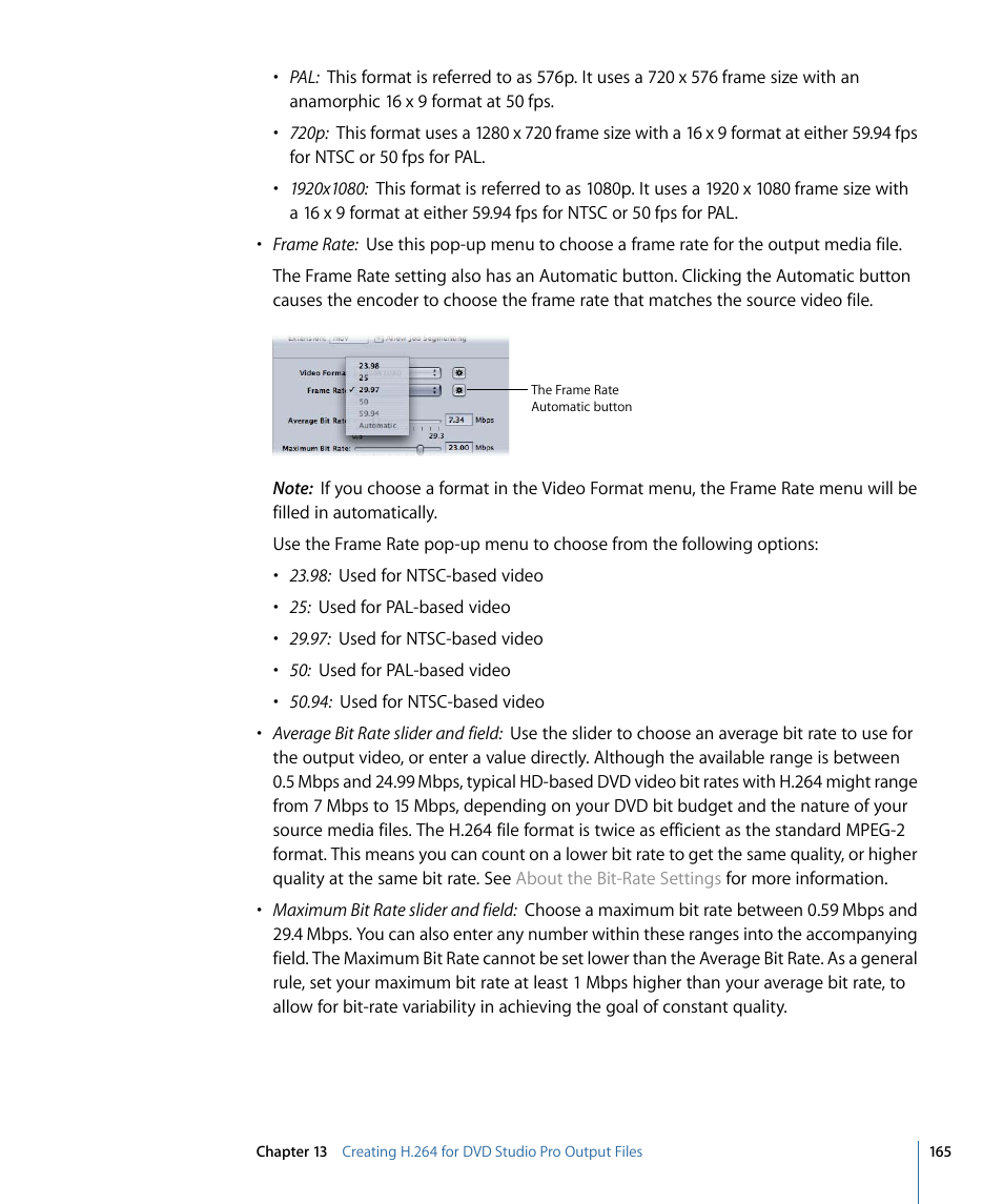 Apple Compressor 3 User Manual | Page 165 / 368