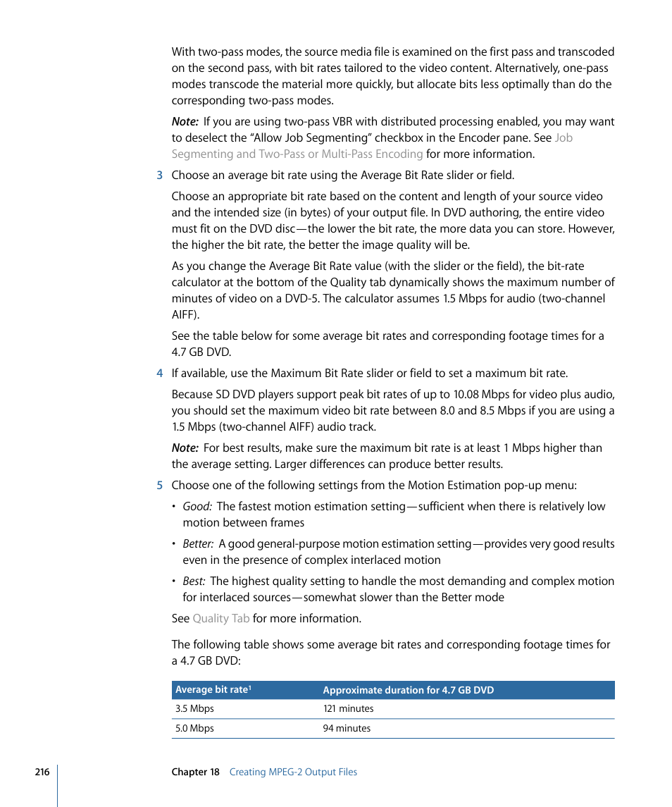 Apple Compressor 3 User Manual | Page 216 / 368