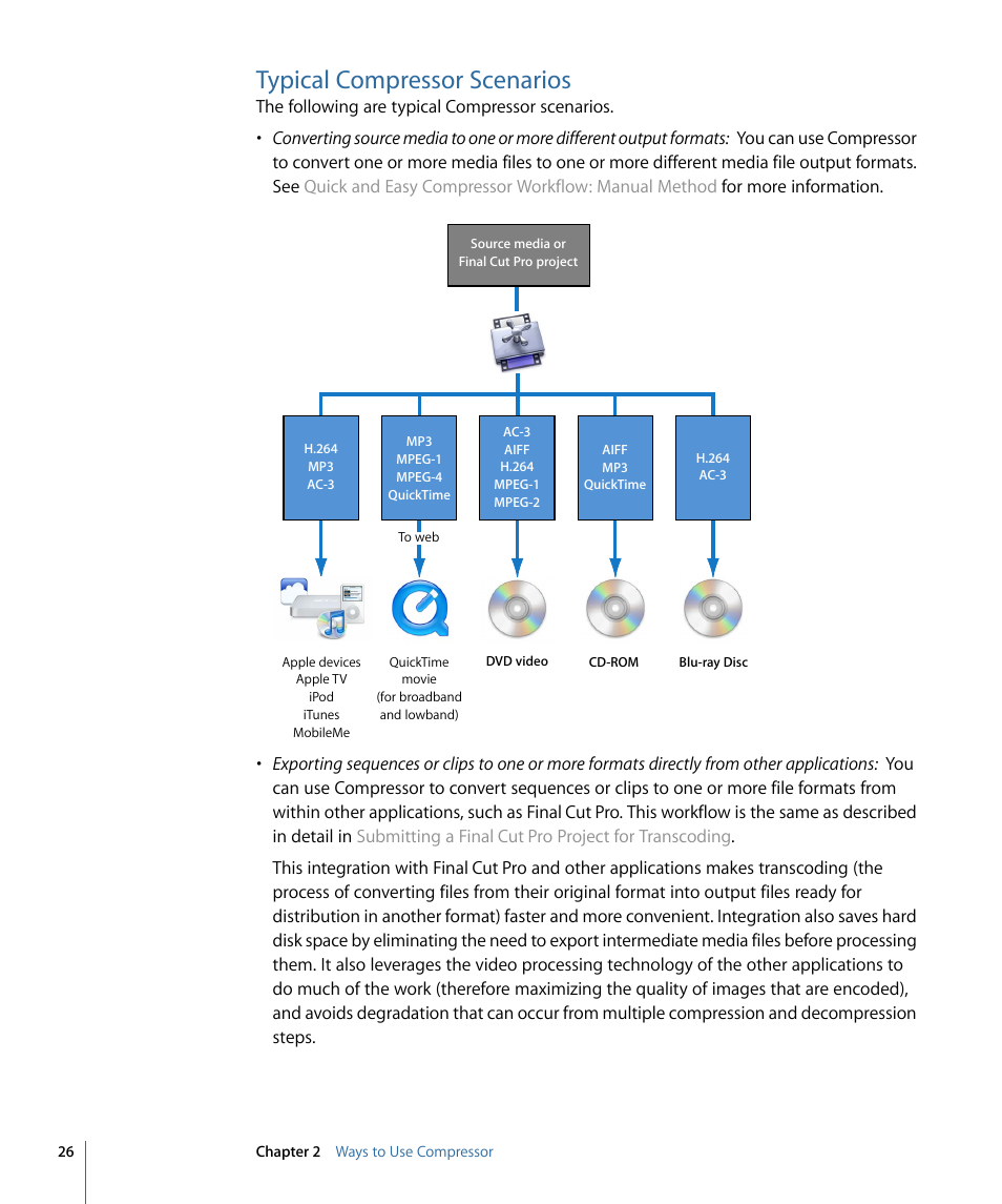 Typical compressor scenarios | Apple Compressor 3 User Manual | Page 26 / 368