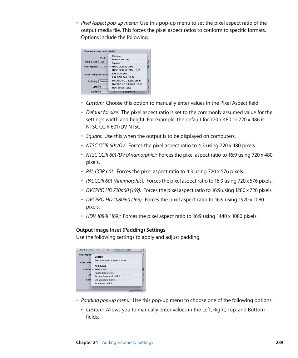 Apple Compressor 3 User Manual | Page 289 / 368