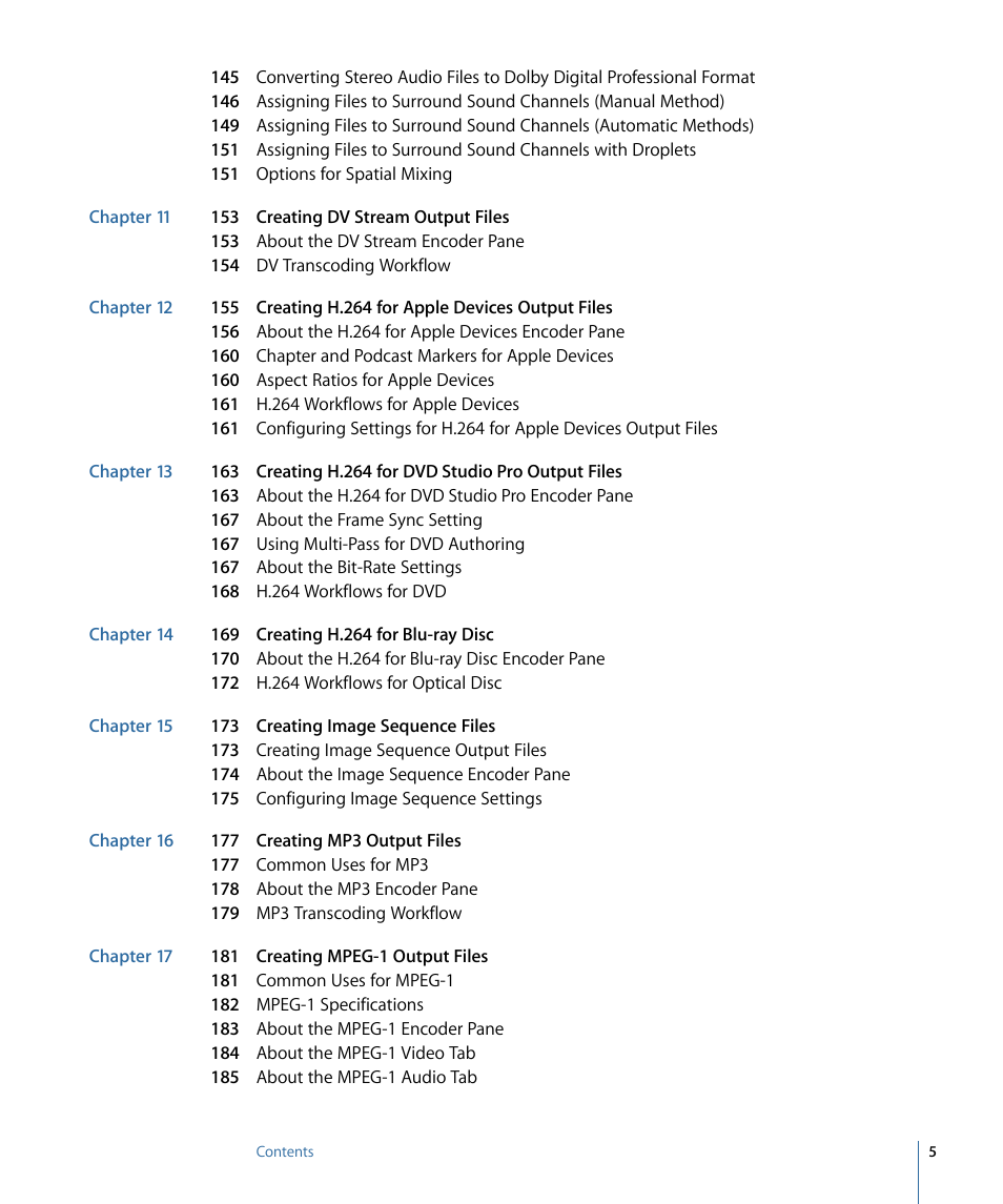 Apple Compressor 3 User Manual | Page 5 / 368