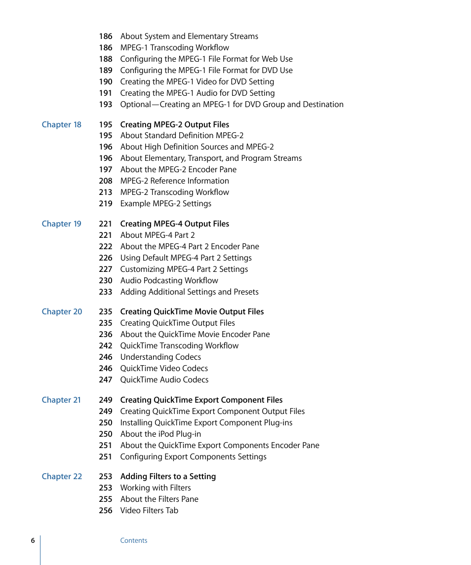 Apple Compressor 3 User Manual | Page 6 / 368