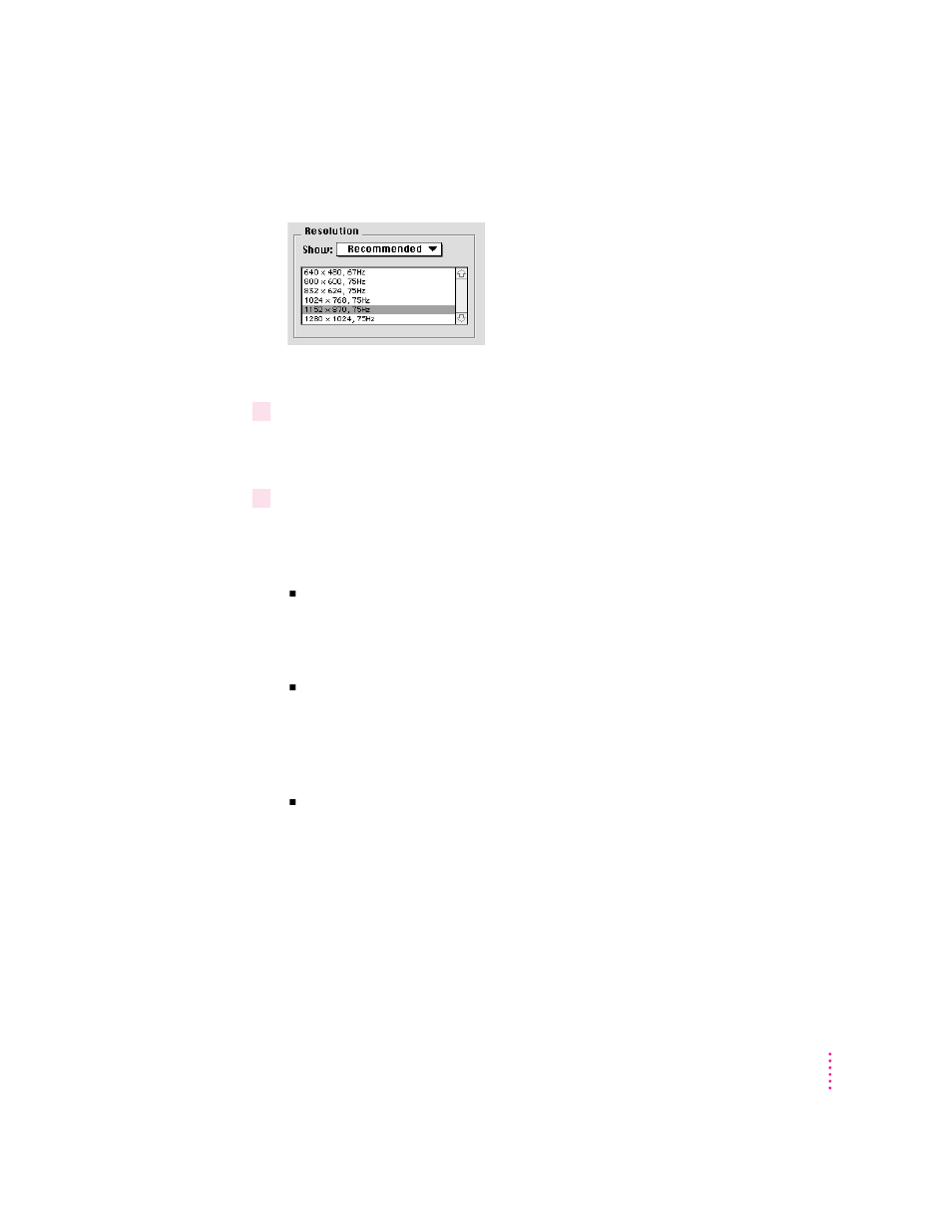 Changing resolutions, Tips | Apple AppleVision monitors (OS 7.1) User Manual | Page 11 / 68