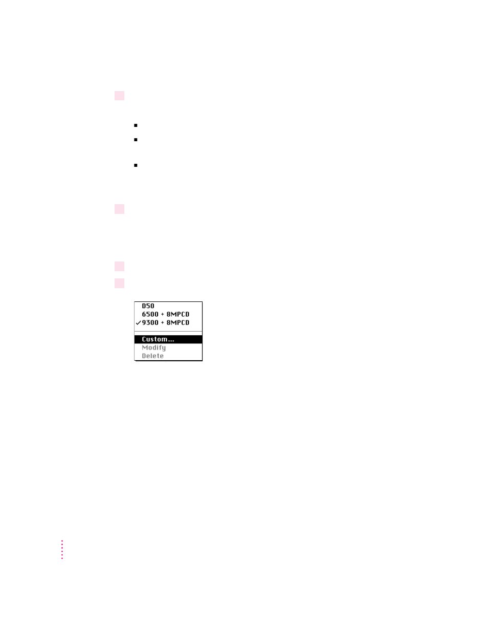 Creating a custom white point | Apple AppleVision monitors (OS 7.1) User Manual | Page 28 / 68