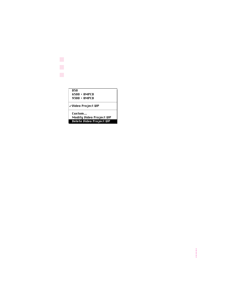 Changing the gamma curve, Deleting a white point setting | Apple AppleVision monitors (OS 7.1) User Manual | Page 31 / 68