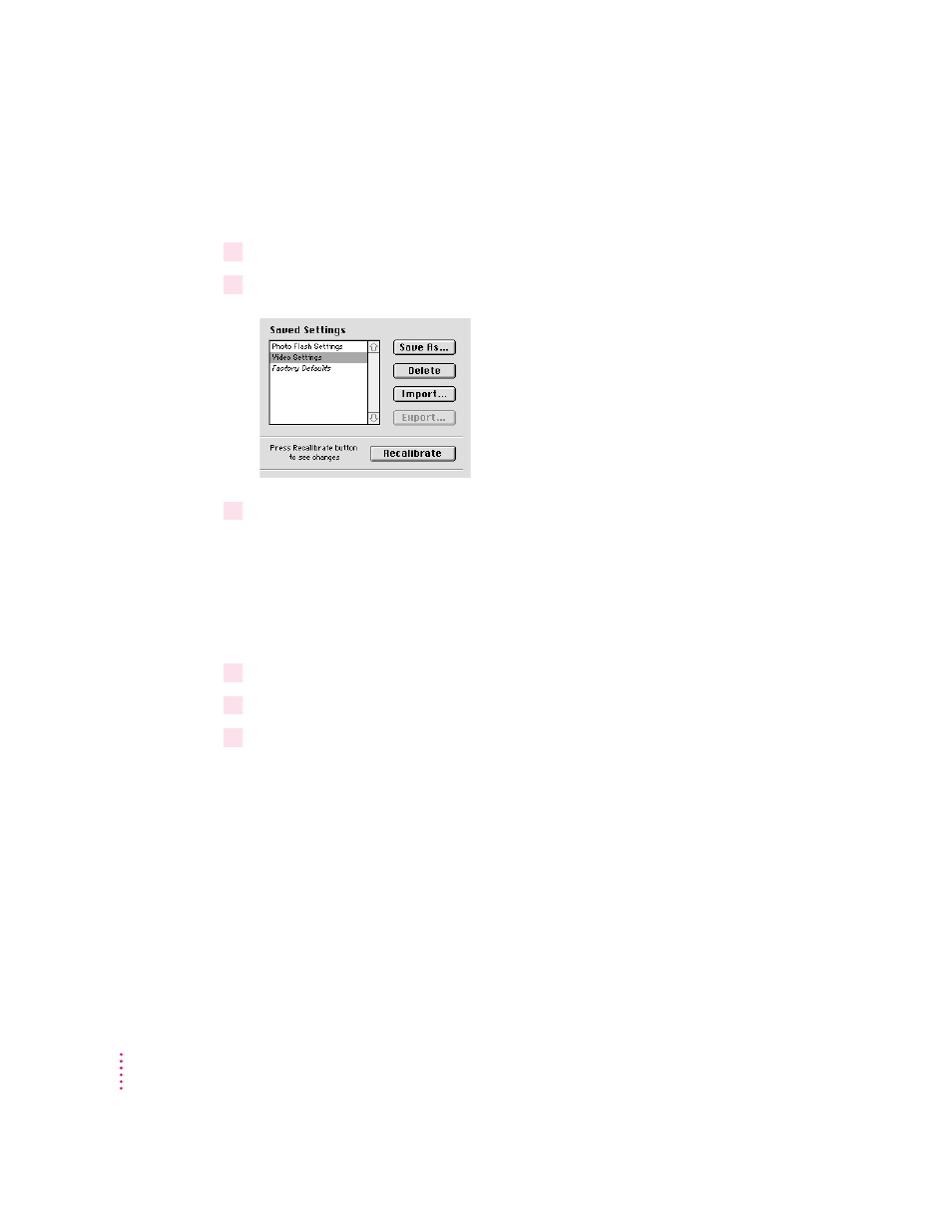 Using color settings, Deleting a color setting | Apple AppleVision monitors (OS 7.1) User Manual | Page 44 / 68