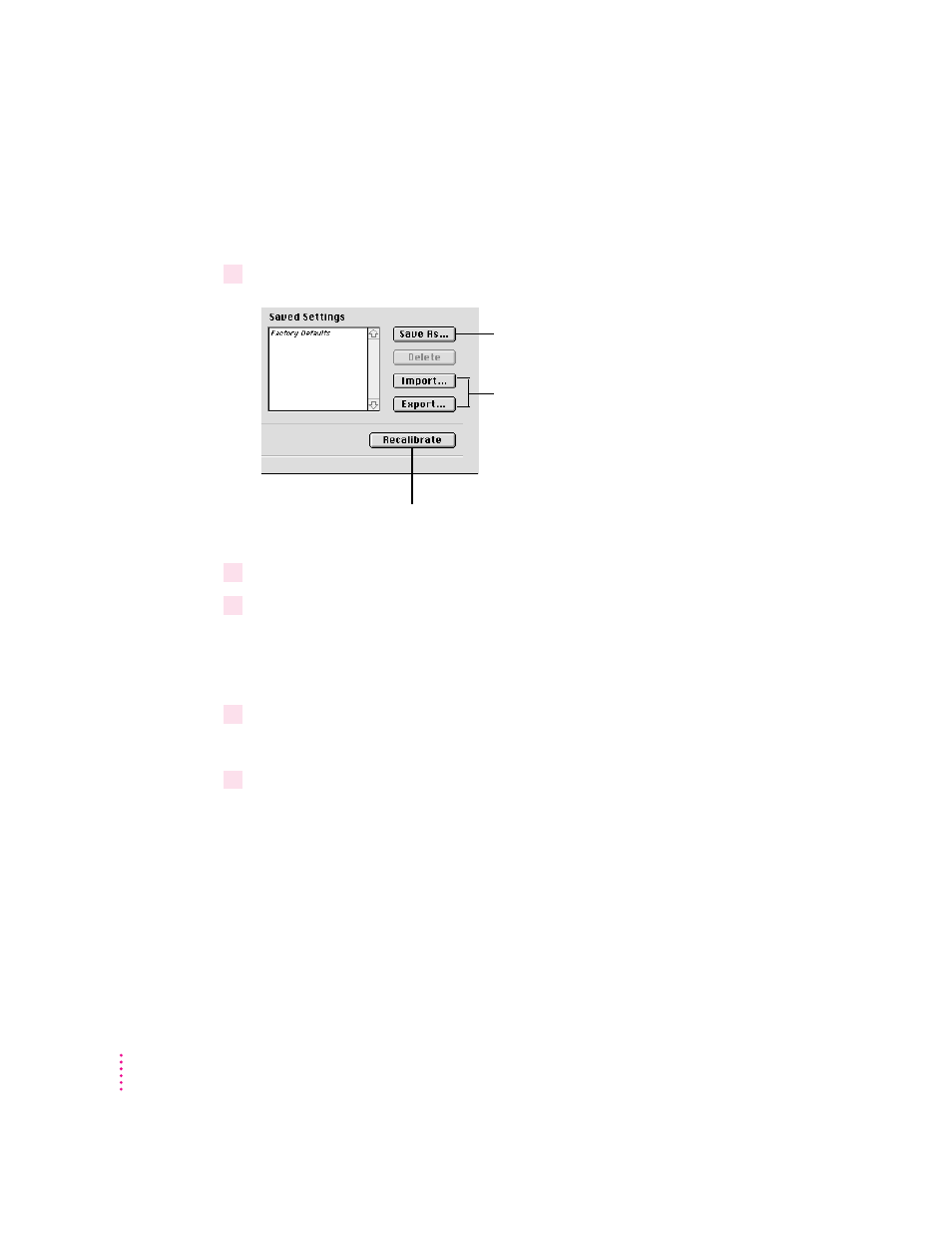 Exporting a colorsync profile | Apple AppleVision monitors (OS 7.1) User Manual | Page 46 / 68
