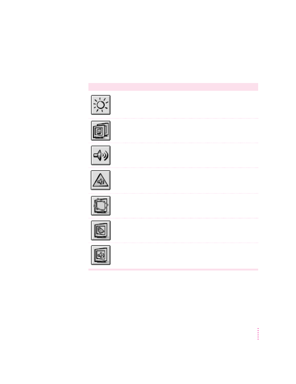 Monitors & sound buttons at a glance | Apple AppleVision monitors (OS 7.1) User Manual | Page 5 / 68