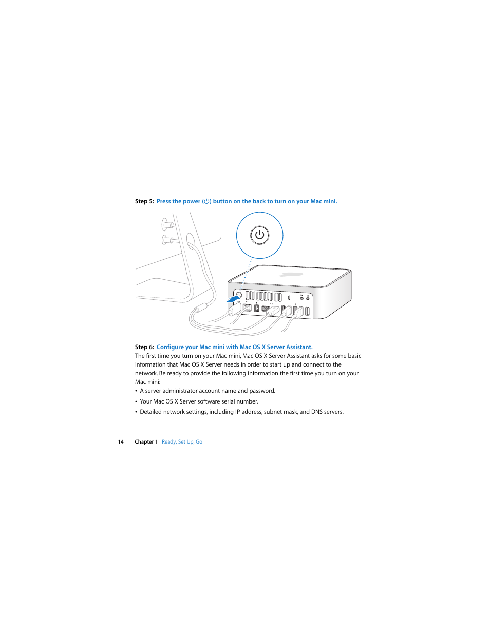 Apple Mac mini (Mac OS X Server, Late 2009) User Manual | Page 14 / 72