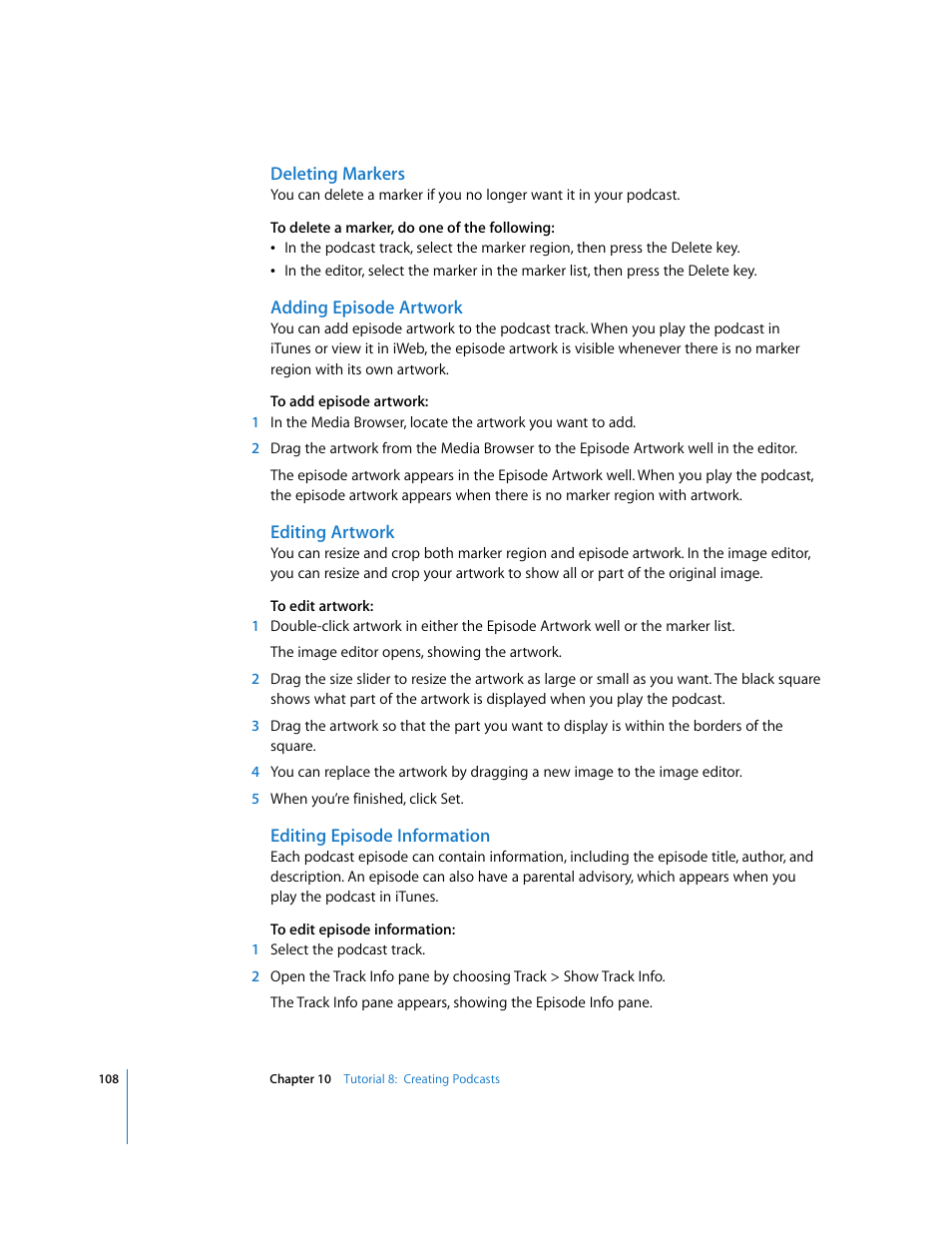 Apple GarageBand '09 User Manual | Page 108 / 122
