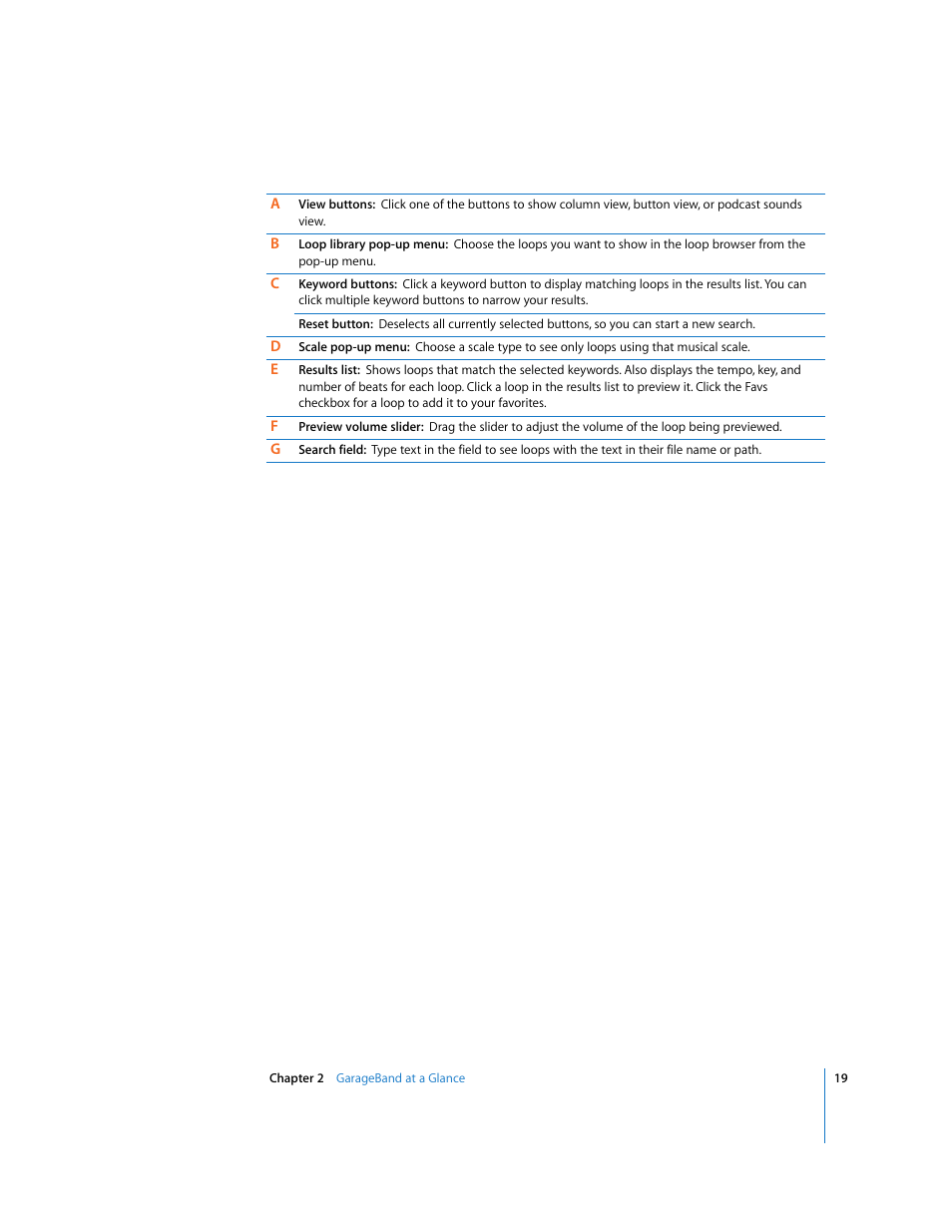 Apple GarageBand '09 User Manual | Page 19 / 122