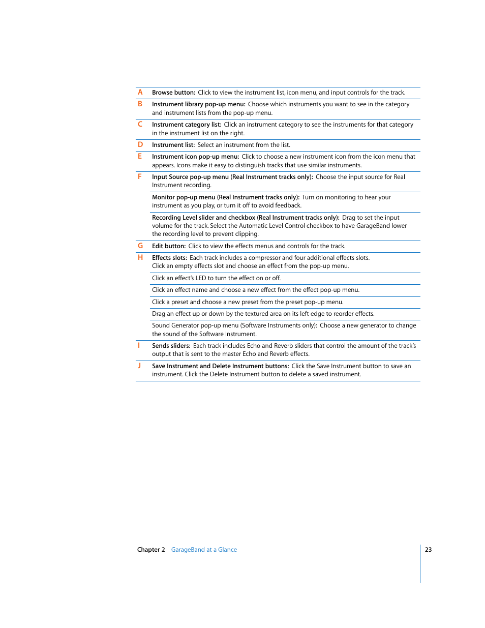 Apple GarageBand '09 User Manual | Page 23 / 122