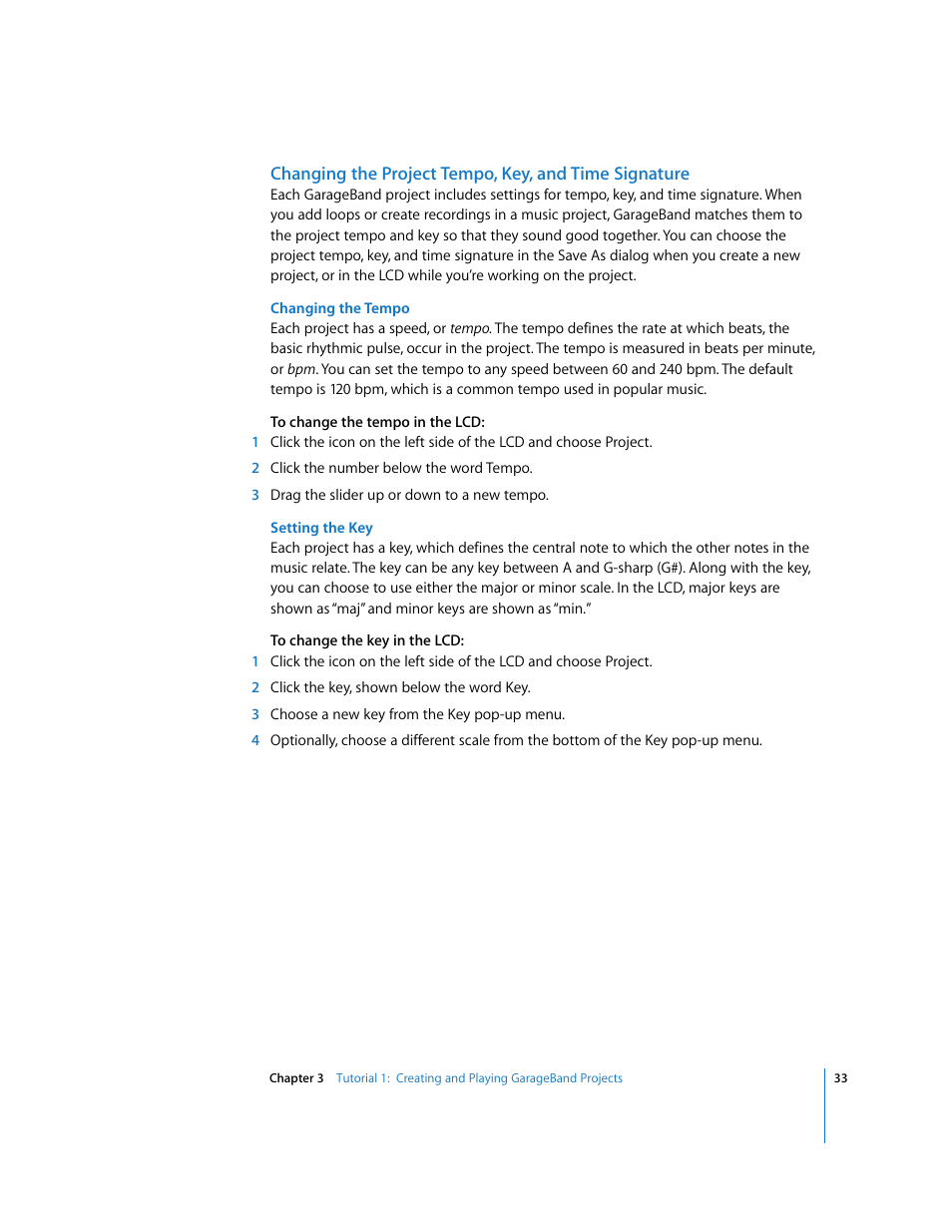 Apple GarageBand '09 User Manual | Page 33 / 122