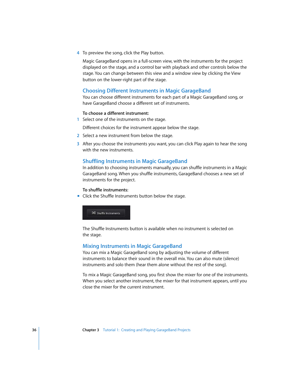 Apple GarageBand '09 User Manual | Page 36 / 122