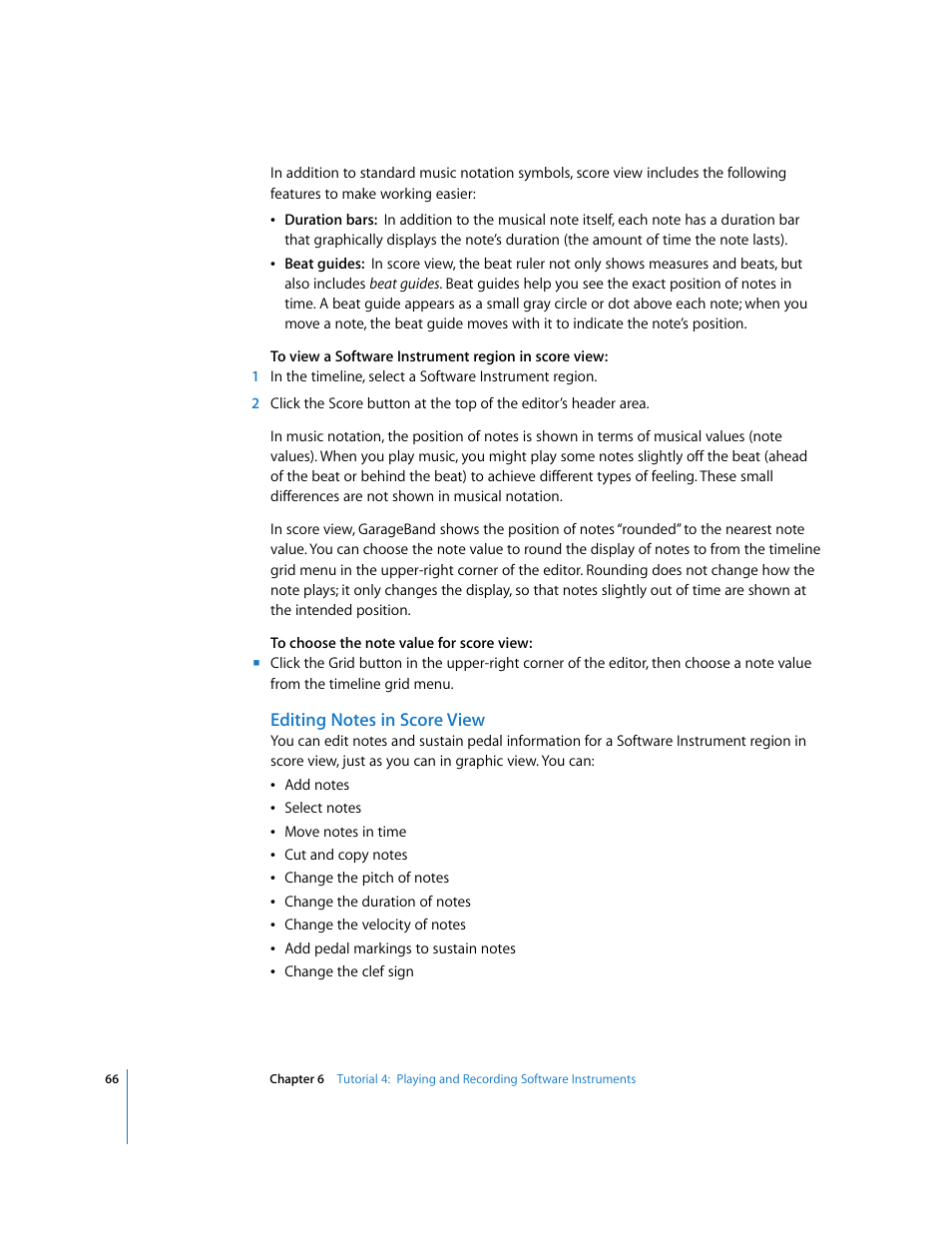 Apple GarageBand '09 User Manual | Page 66 / 122